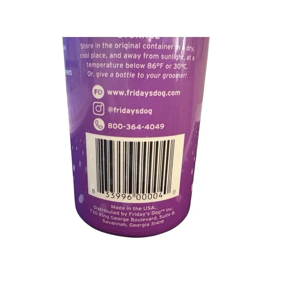 Friday’s Dog Mega Brilliance Whitening Shampoo Made In The USA 12 fl.oz